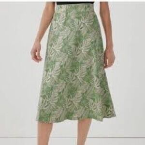 Pact skirl XL organic cotton Wedgewood tropical green A-line